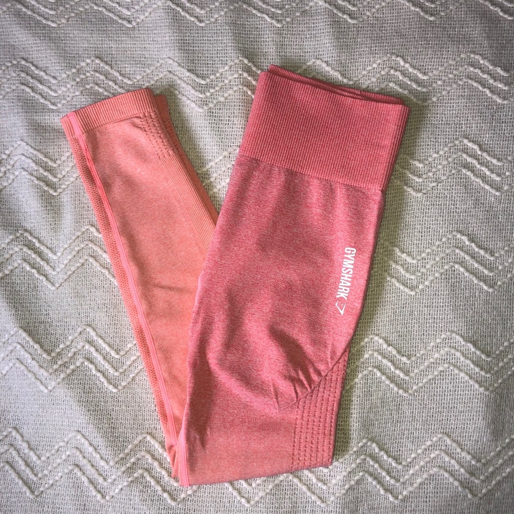 Gymshark Ombré Seamless Leggings - Peach Coral